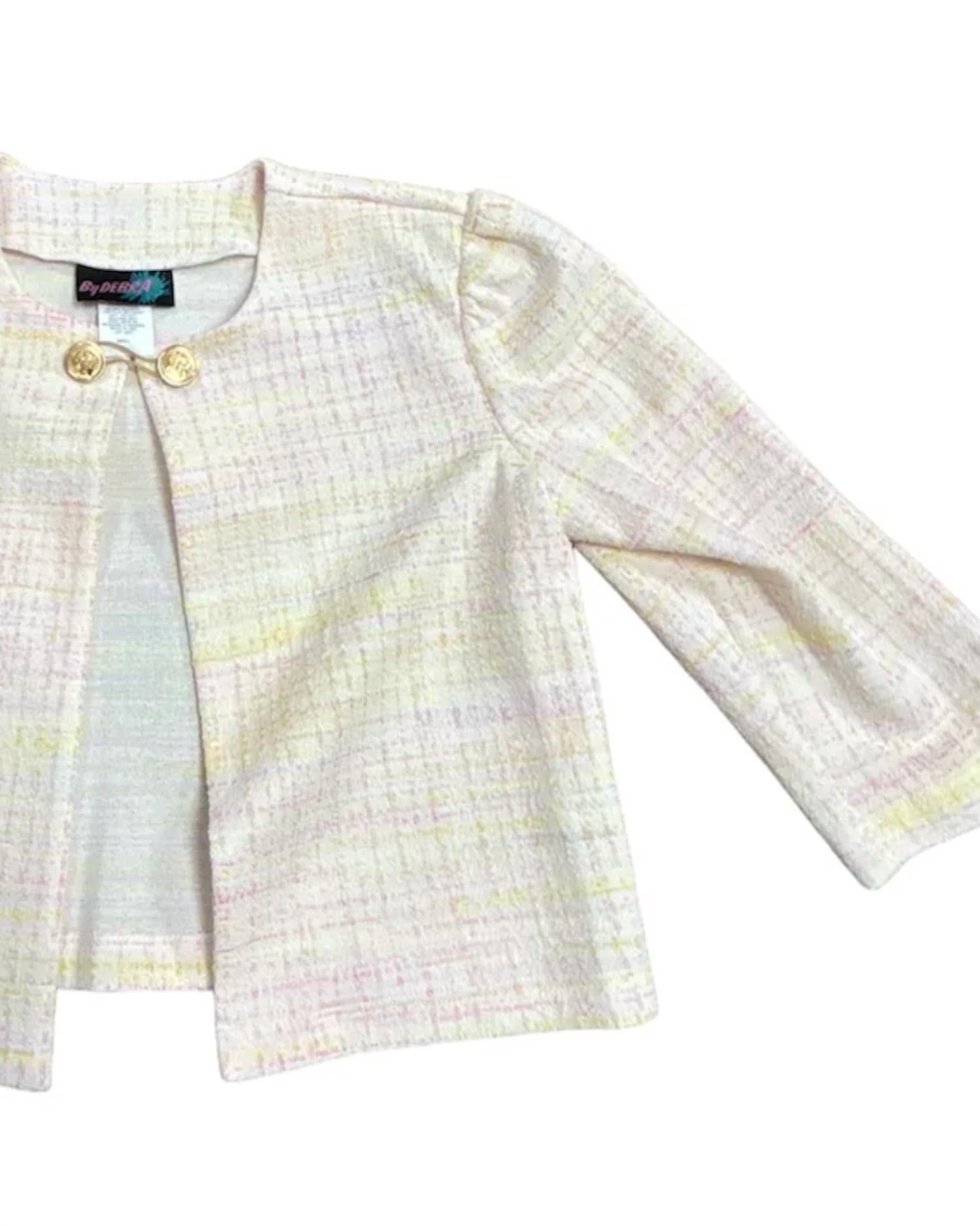 By Debra Women's Bolero Three-quarter Sleeves Jacket in pastel - women's jacket - detail view