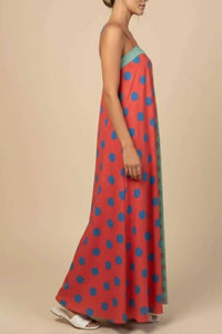 J.Nna - Serafina Polka Dot Chiffon Maxi Dress