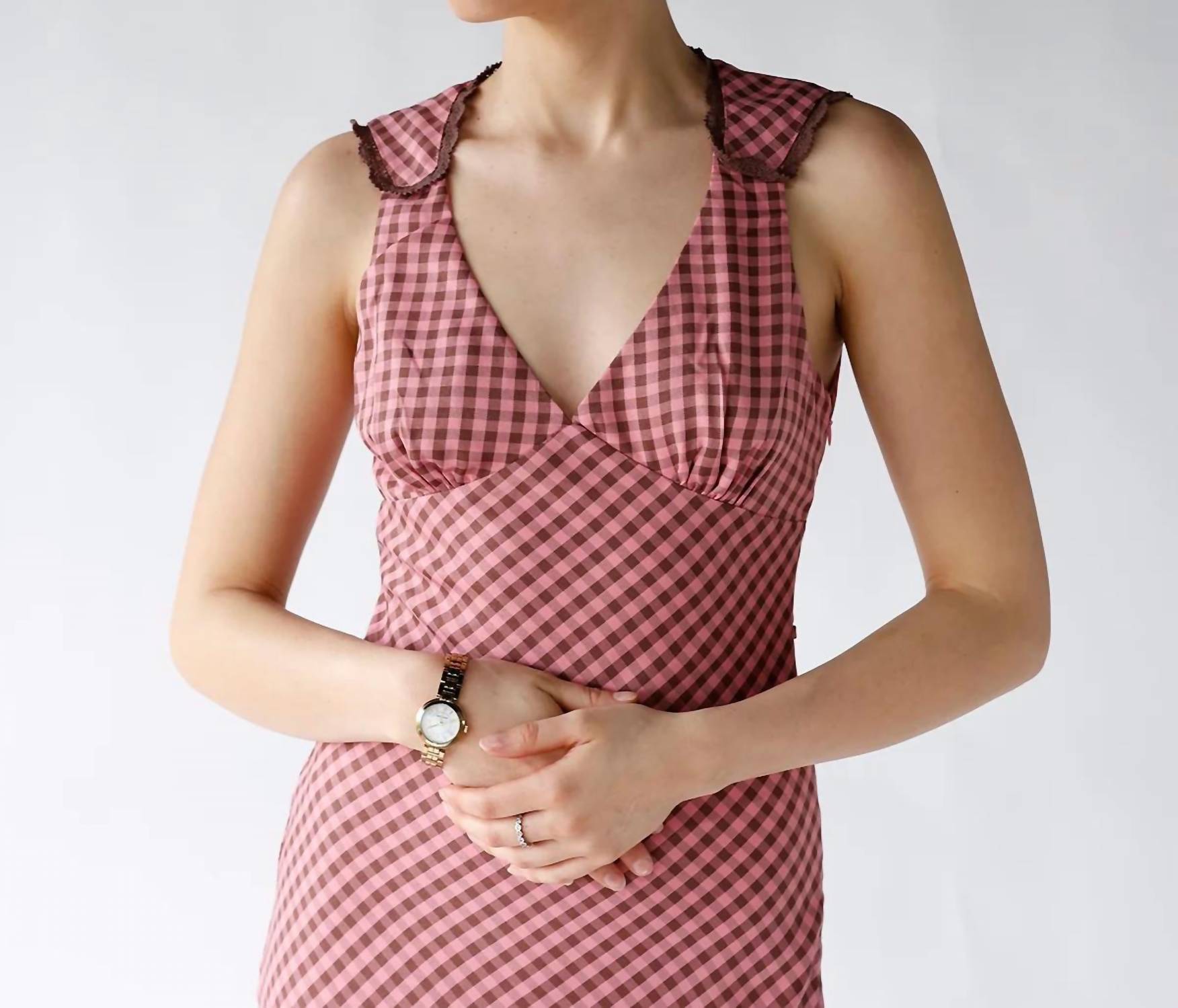 Pretty Garbage - Gingham Maxi Dress