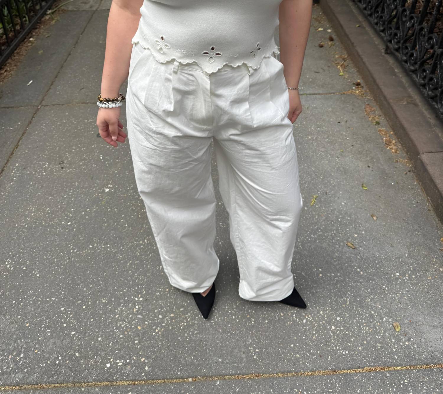 Et Clet - Women's Blanc Cotton Chino Pants