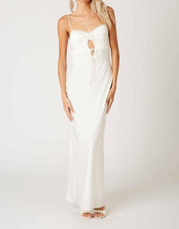 Cotton Candy La - Hannah Milkmaid Slip Maxi Formal Dress