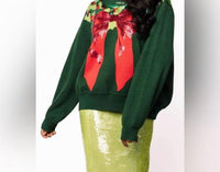 Queen Of Sparkles - Wreath Long Sleeve Sweater