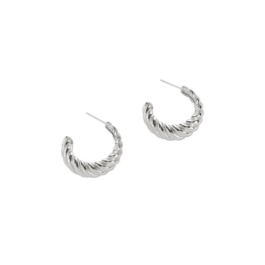 Brenda Grands - Women's Braided Hoops Earrings