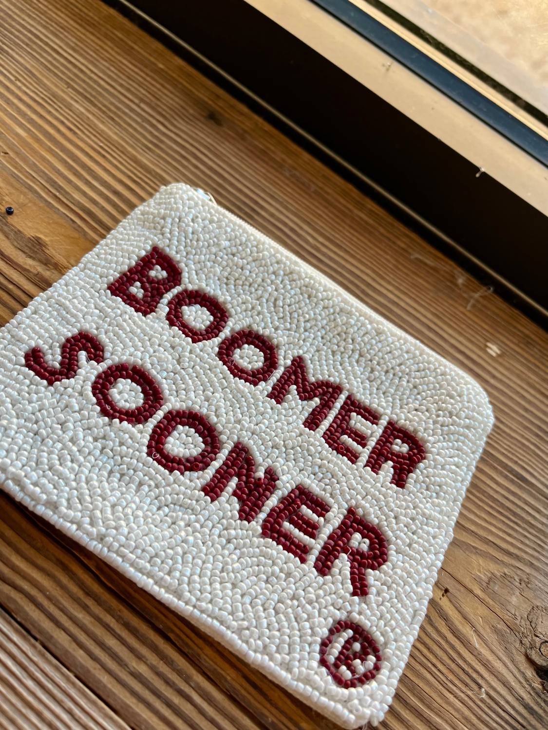 La Chic Designs - Boomer Sooner Beaded Pouch