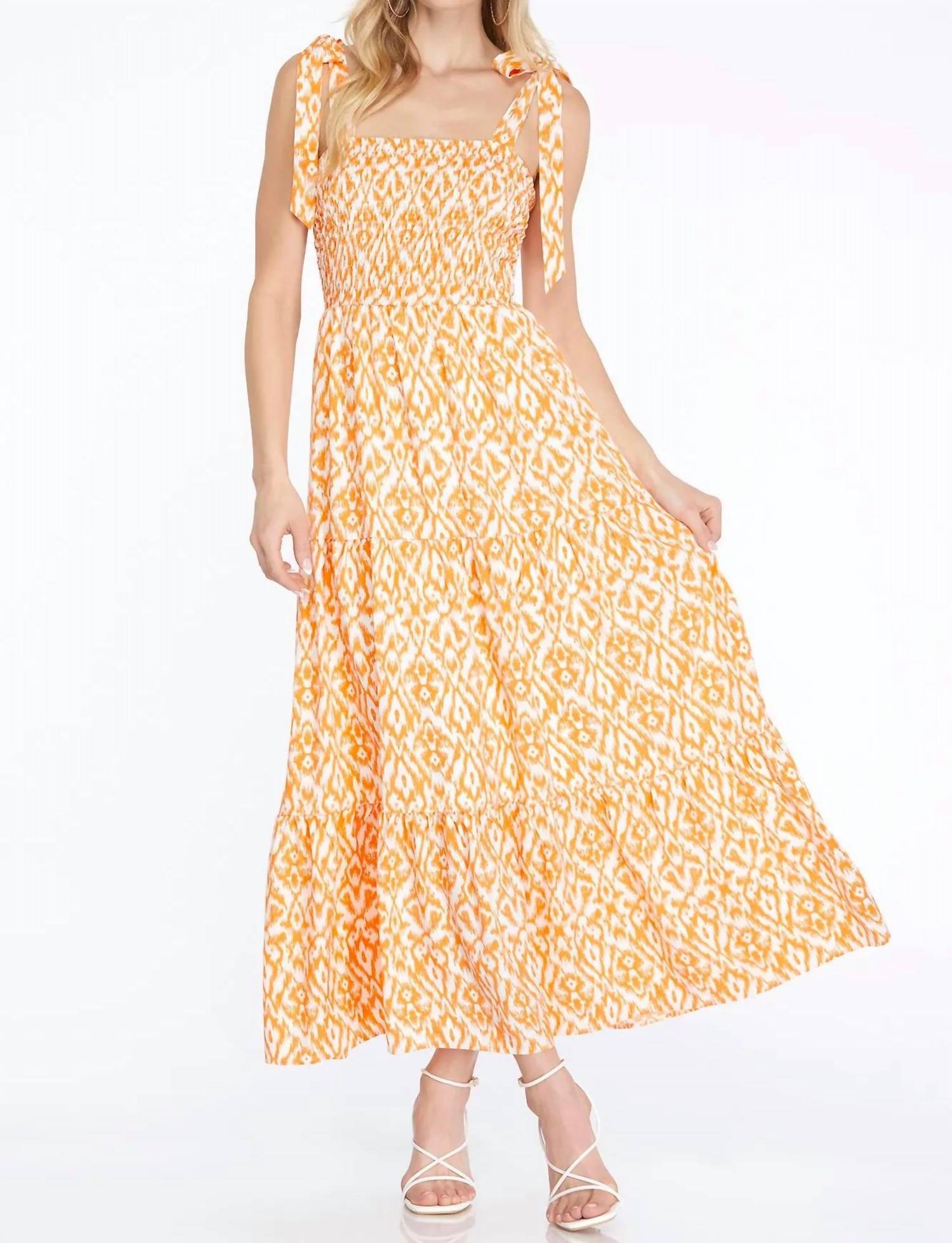 She + Sky - Smocked Maxi Dress
