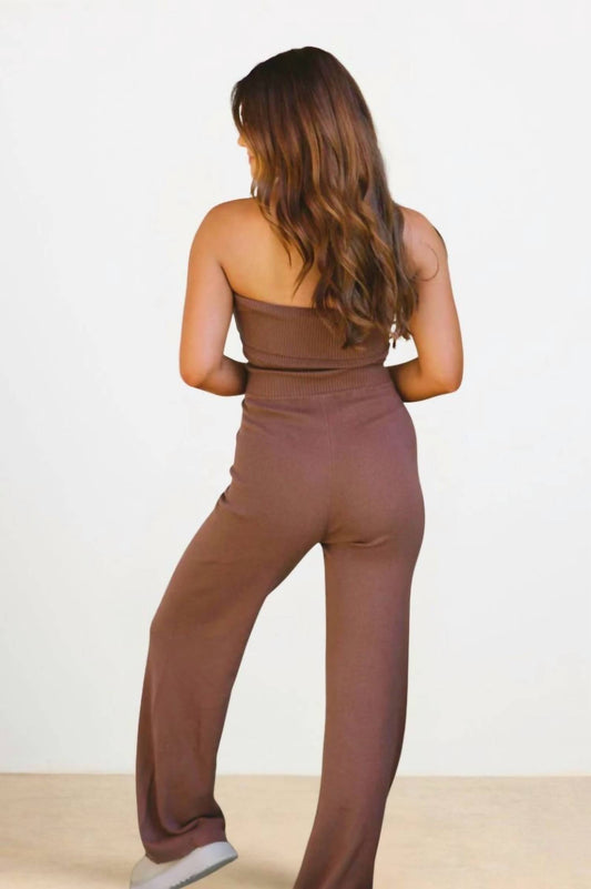 Kimberly C - Coffee Run Foldover Knit Jumpsuit