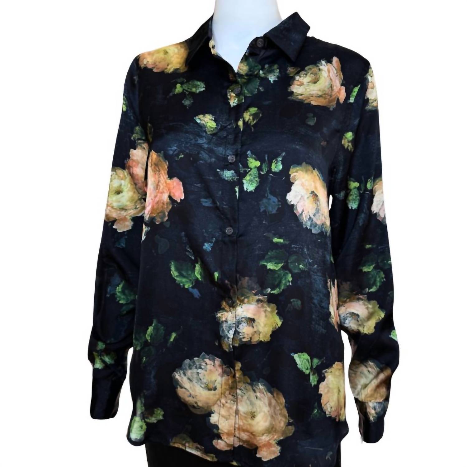 T Tahari - Women's Floral Long Sleeve Blouse