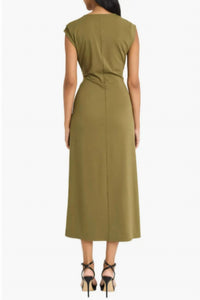 Donna Morgan - Cap Sleeve Tie Waist Maxi Dress