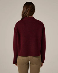 7Diamonds Wren Knitted Sweater in burgundy - women's sweater - alternate view