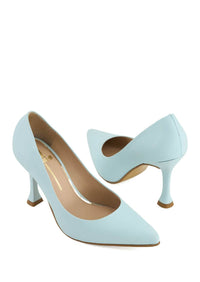 Andrea Women's Flared Heel Pump in blue - women's heels - view 4