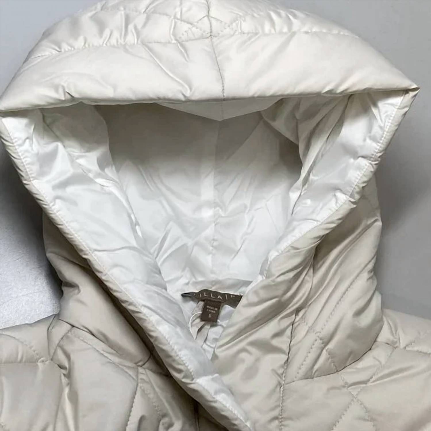 Lilla P Women’s Quilted Hooded Belted Puffer Coat in opal beige - women's jacket - view 7