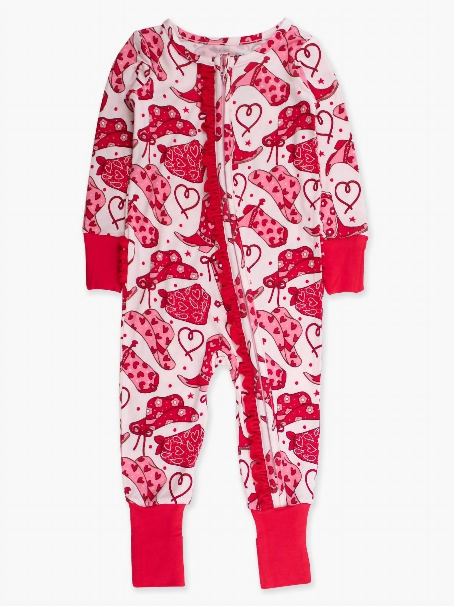 Rufflebutts - Girls Convertible Ruffle One Piece Footie Pajama