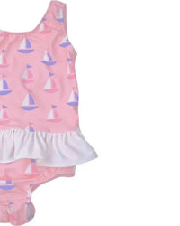 Funtasia Too - Girls Boats Ruffle One Piece Swimsuit