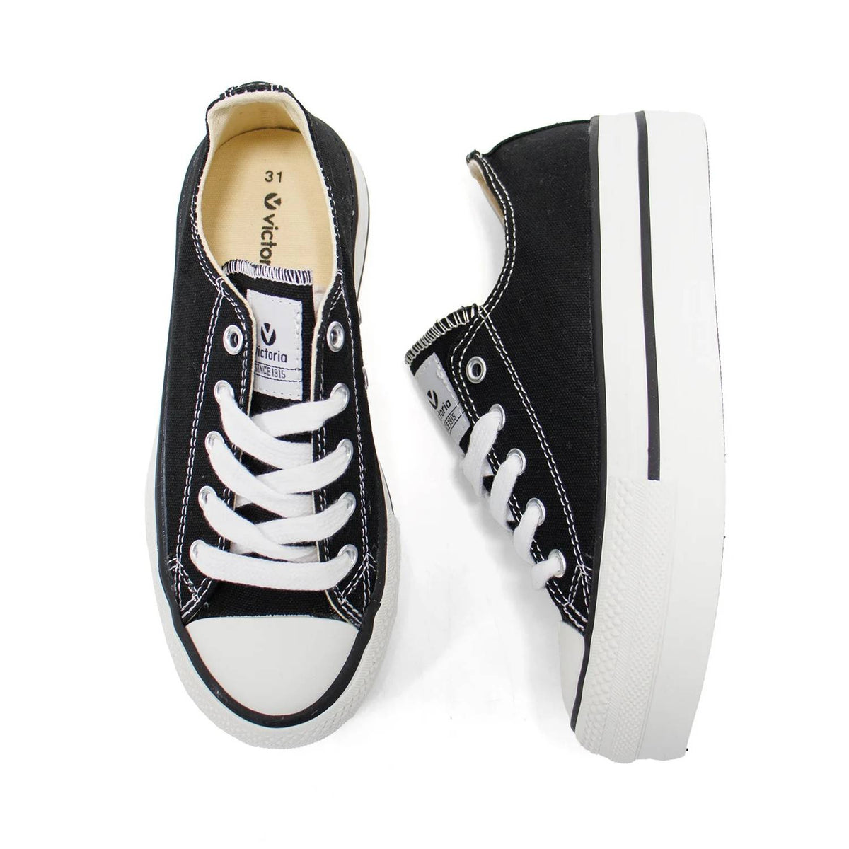Victoria - Girls' Tribu Canvas Platform Trainers Shoes