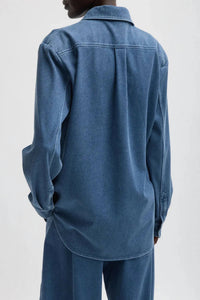 Tibi - Stretch Denim Easy Shirt