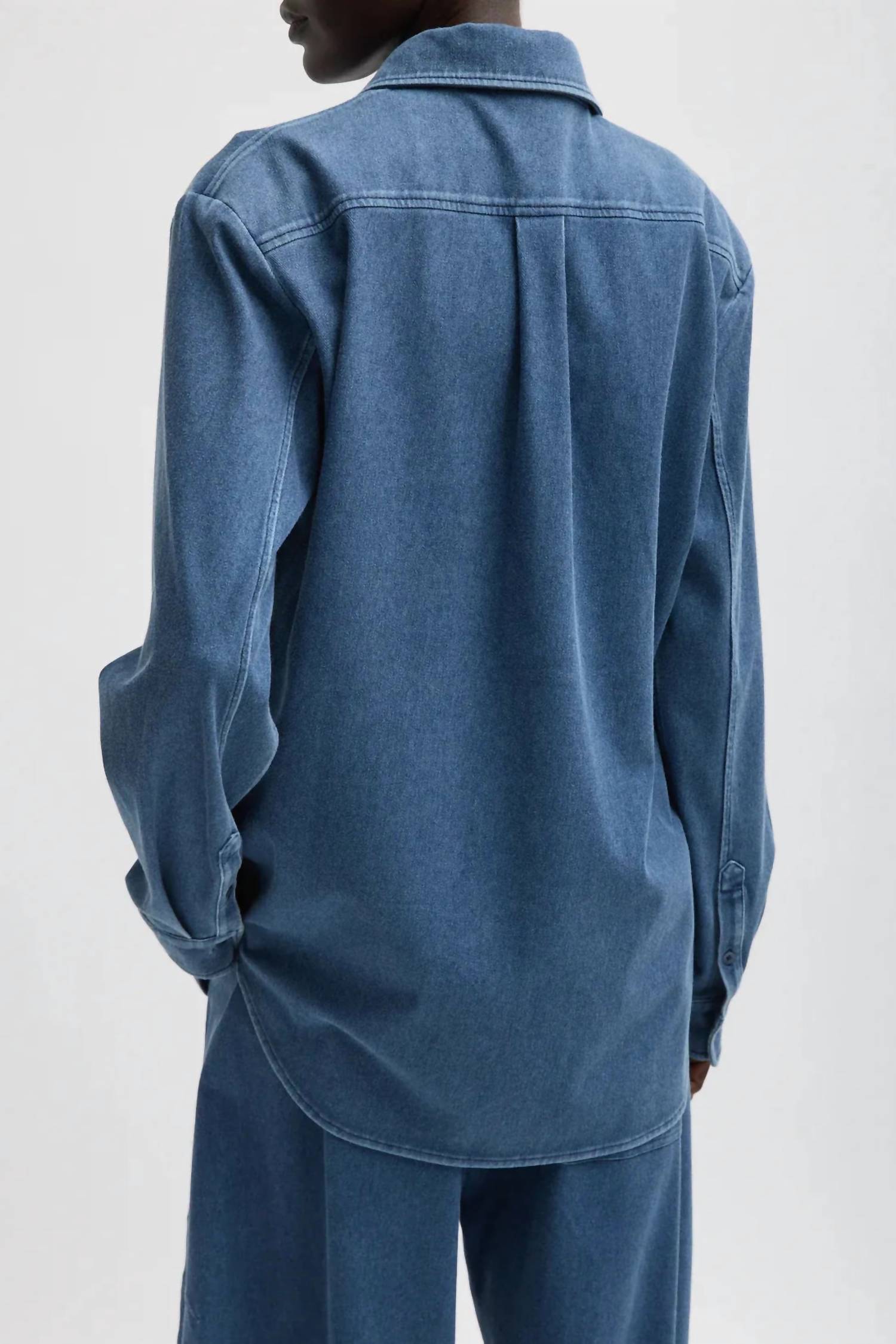 Tibi - Stretch Denim Easy Shirt