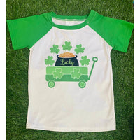 Kidscharm - Boy's Lucky Wagon St. Patrick’s Tee
