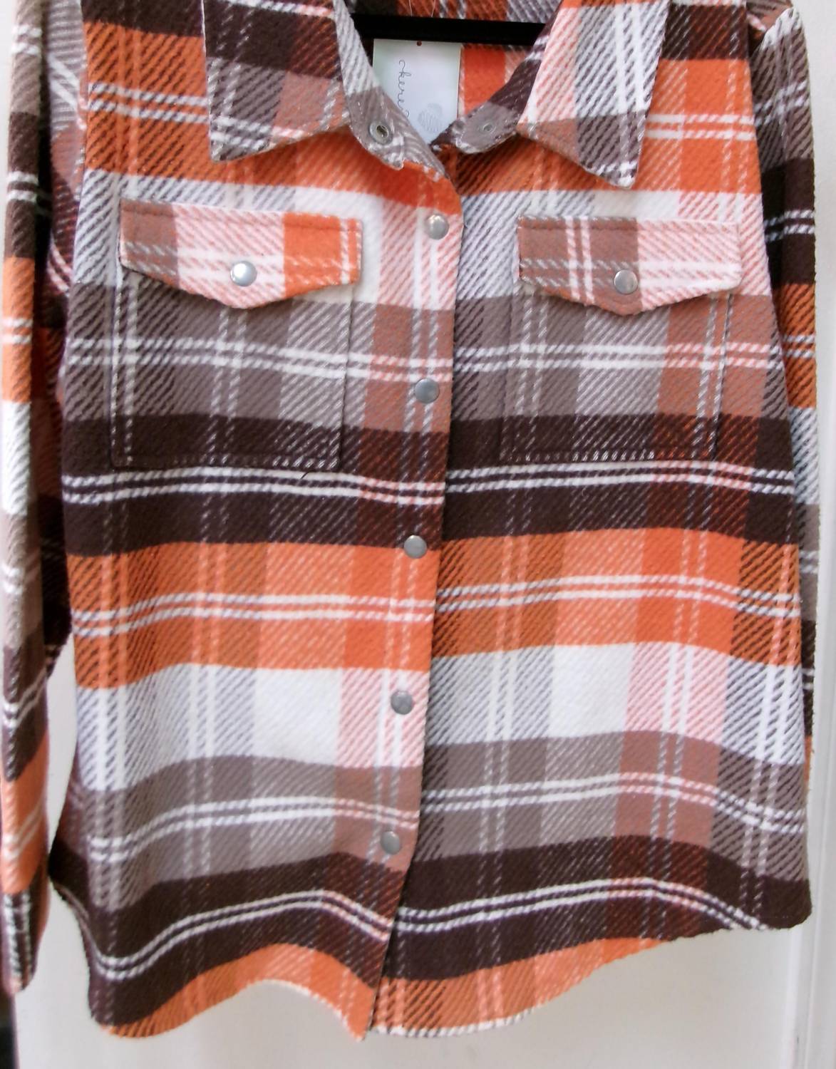 Keren Hart - Women's Plaid Shacket With Snaps