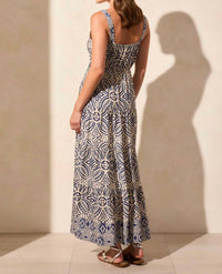 Tribal - Sleeveless Square Neck Maxi Dress