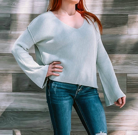 By Together - Knit Bell Sleeve Sweater