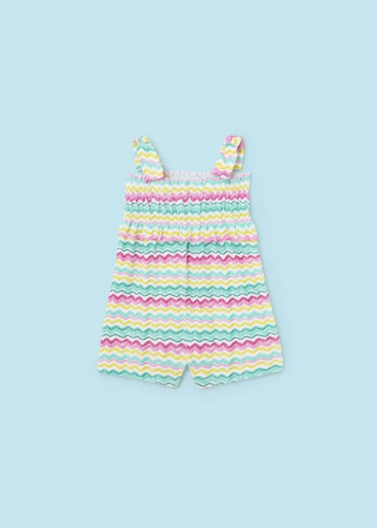 Mayoral - Girls' Printed Smock Playsuit