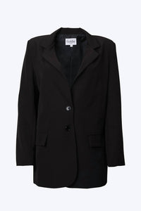 OVERSIZED SINGLE-BREASTED TWILL CREPE BLAZER