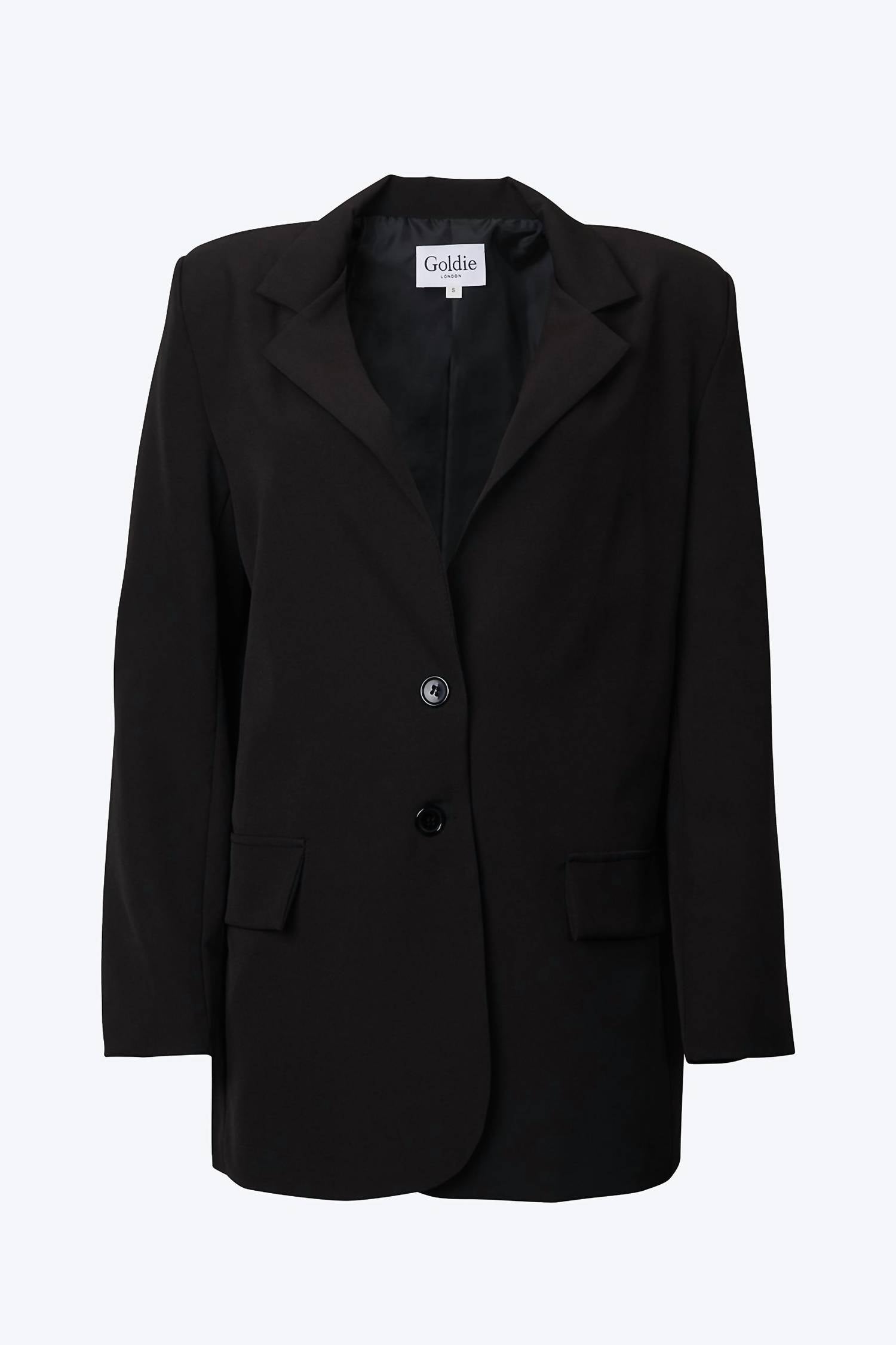 OVERSIZED SINGLE-BREASTED TWILL CREPE BLAZER