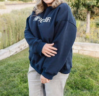 Polagram Amour Pullover Top in navy - women's long sleeve top - view 6
