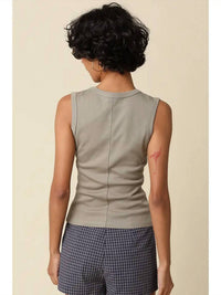 Olivaceous - Kendall V-neck Fitted Tank Top