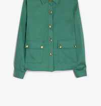 Vilagallo Olivia Shirt Jacket in green multi 1 - women's jacket - view 4