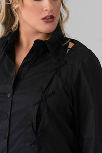 Finley - Lace Up Top