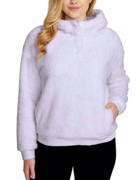 Lukka Lux - Fleece Lined Funnel Neck With Buttons Hoodie