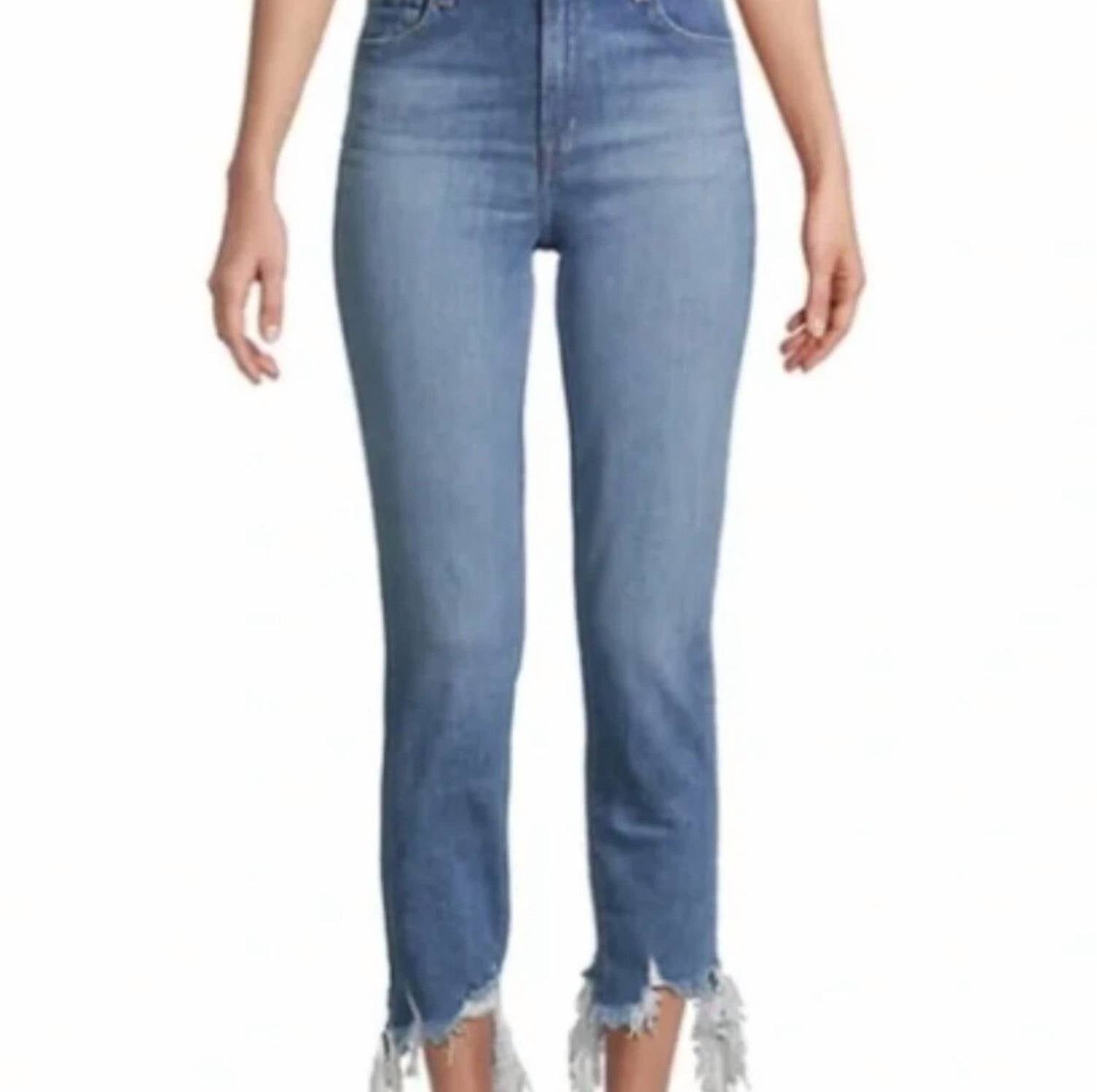 J Brand - Ruby High Rise Cropped Raw Hem Jeans
