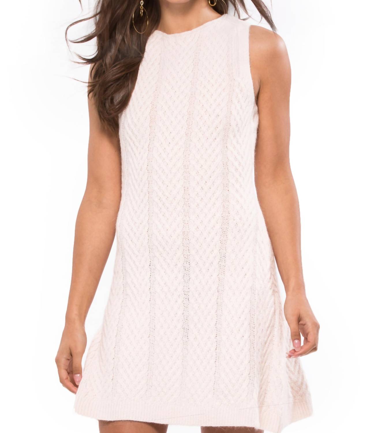 J.O.A. - Sleeveless Pink Sweater Dress