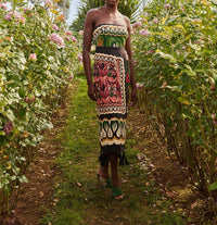 Farm Rio - Coconut Tree Flow Scarf Midi Dress