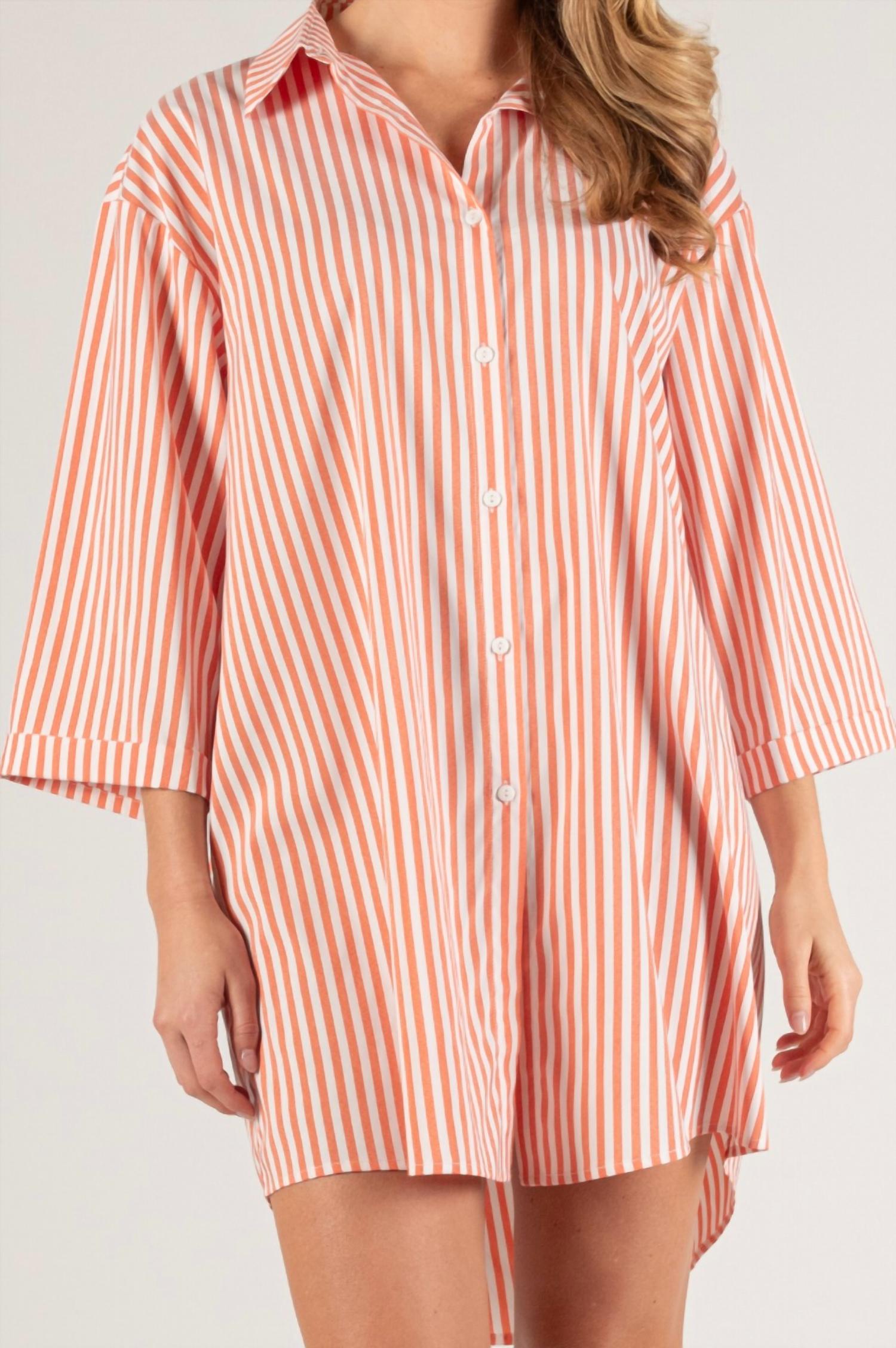 Before You Collection - Simone Striped Shirt Dress
