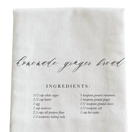 Dwell Home Shoppe - Gingerbread Recipe Kitchen Towel