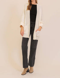 Timing - Chunky Knit Open Front Cardigan