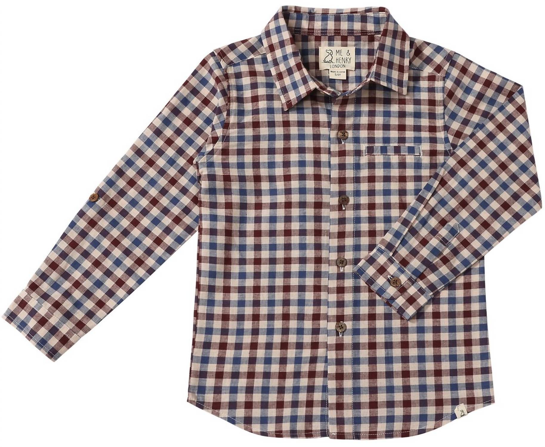Me & Henry - Boy's Atwood Woven Long Sleeve Woven Shirt