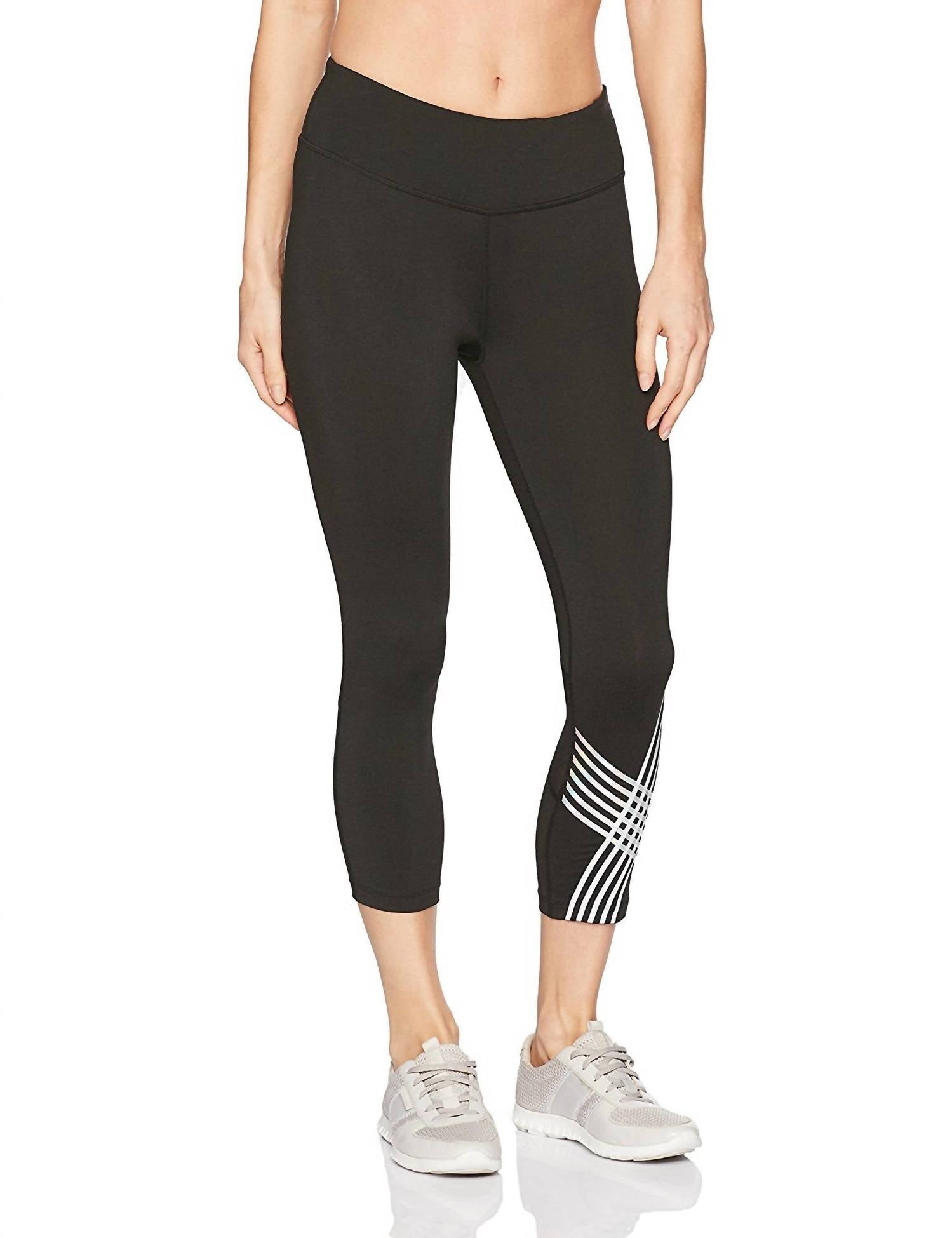 Calvin Klein - Women's Placed Linear Graphic Crop Tights