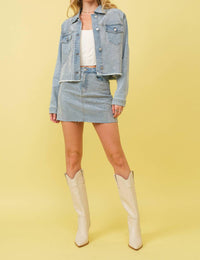 Blue B - Sparkle Studded Mini Skirt
