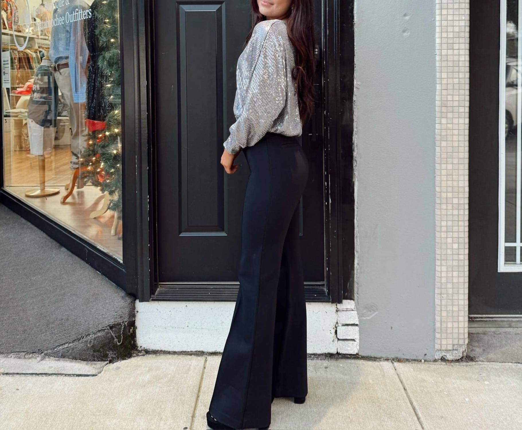 Molly Bracken - Sequin Open Back Sweater