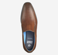 JOHNSTON & MURPHY Men's Gibbons Run-off Slip-on Shoes in brown full grain - men's loafer - alternate view