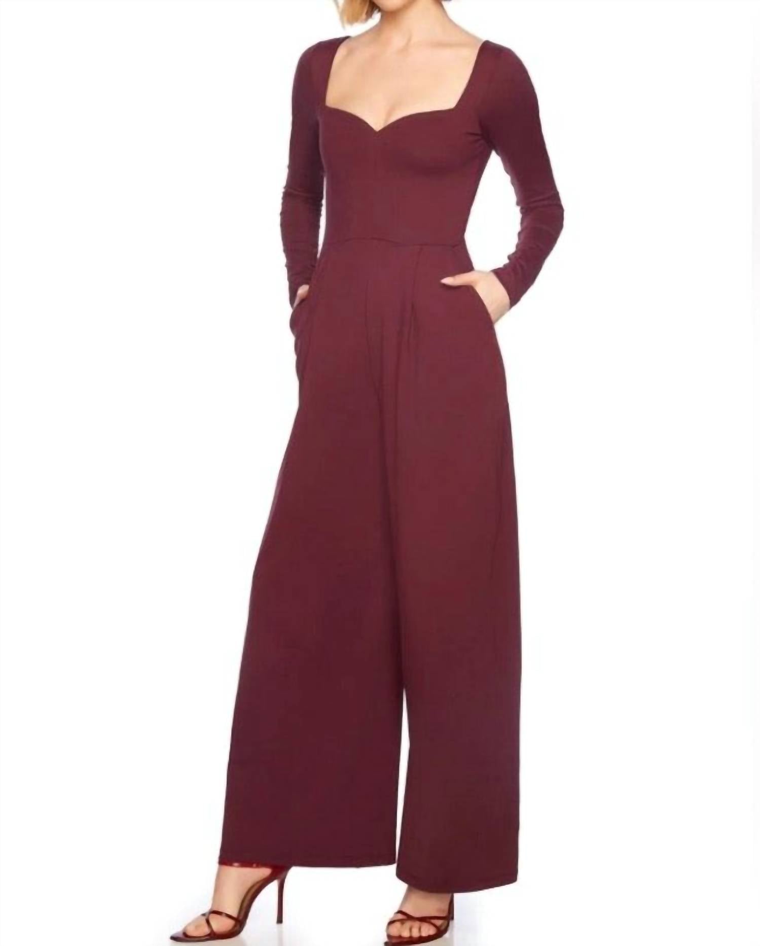 Susana Monaco - Sweetheart Long Sleeve Jumpsuit