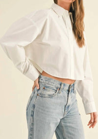 Miou Muse - Poplin Button Down Top