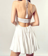 Mustard Seed - Lace Trim Drawstring Dress