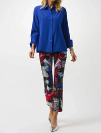 Joseph Ribkoff - Stretch Poplin Button-front Boxy Shirt