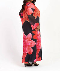 Fashion Szn Curve - Long Sleeve Floral Maxi Dress - Plus