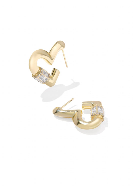 Kendra Scott - Women's Emery Heart Hoop Earrings