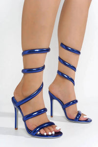 Cape Robbin - Women's Faydra Open Toe Coil Style Wrap Heels
